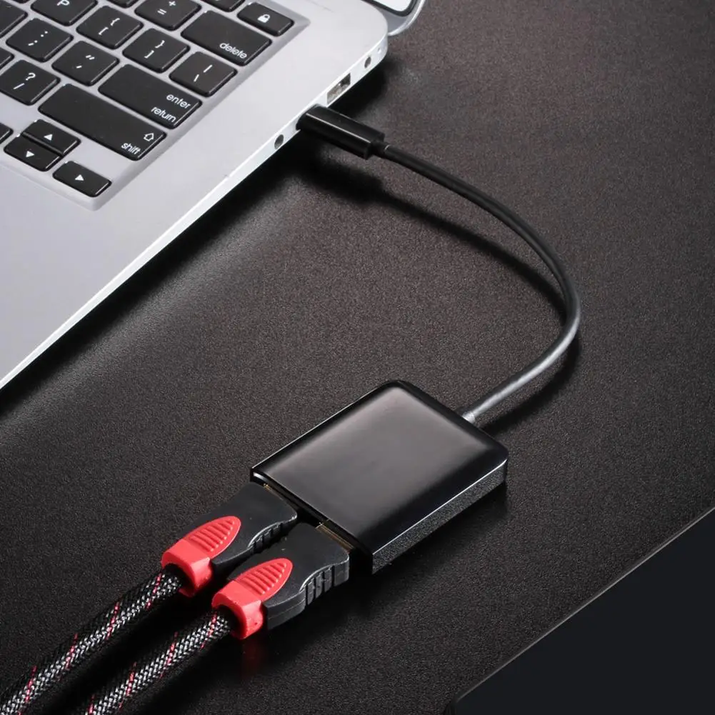 4k HD Dual-screen USB-C To Dual HDMI Adapter 4K @ 60hz Topoint C-to-HDMI Converter For MacBook / Pro 2016/2017/2018 Sams | Электроника