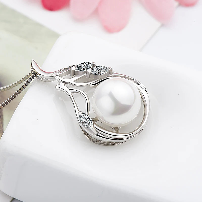 

Sterling Silver Necklace Natural Freshwater Pearls Pendant for Women Clavicle Flower Pearls Jewelry Wedding Gift Gold Plated