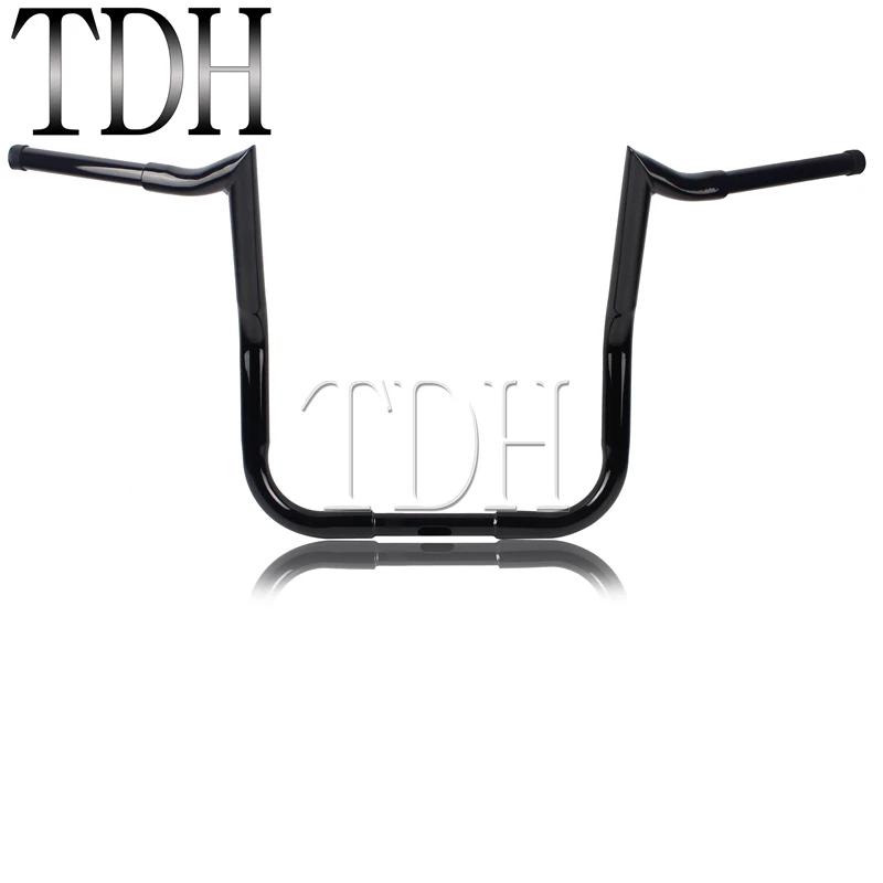 Вешалка для мотоцикла 14 дюймов Rise 1 1/4 дюйма Ape черная вешалка руля Harley Touring Baggers FLHT