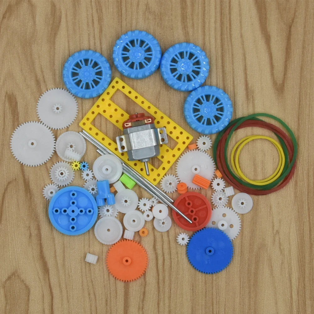 77 шт мульти DIY четыре колеса водителя автомобиля детская игрушка робот модель