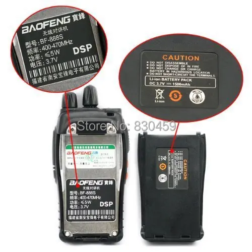 BAOFENG BF 888S УВЧ FM трансивер Walkie Talkie двухстороннее радио высокий уровень