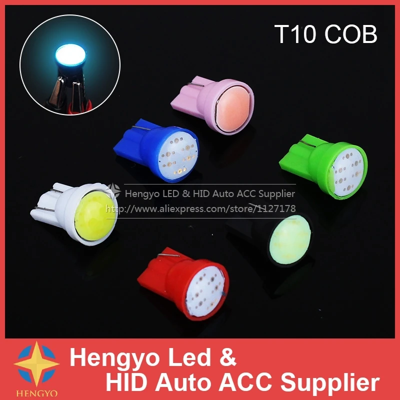 Супер яркий! 10 шт./лот T10 COB 2 Вт Высокая мощность светодиодный Светодиодная лампа для освещения салона автомобиля светодиодный интерьер лампочки для чтения белый свет