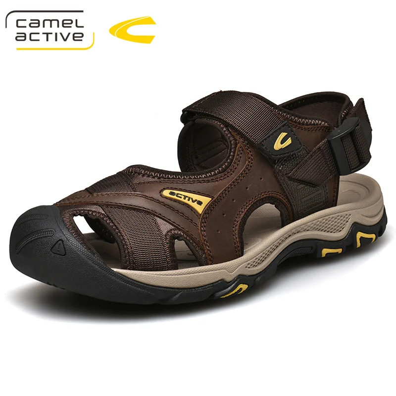 Мужские камуфляжные сандалии Camel Active коричневые повседневные для улицы пляжа