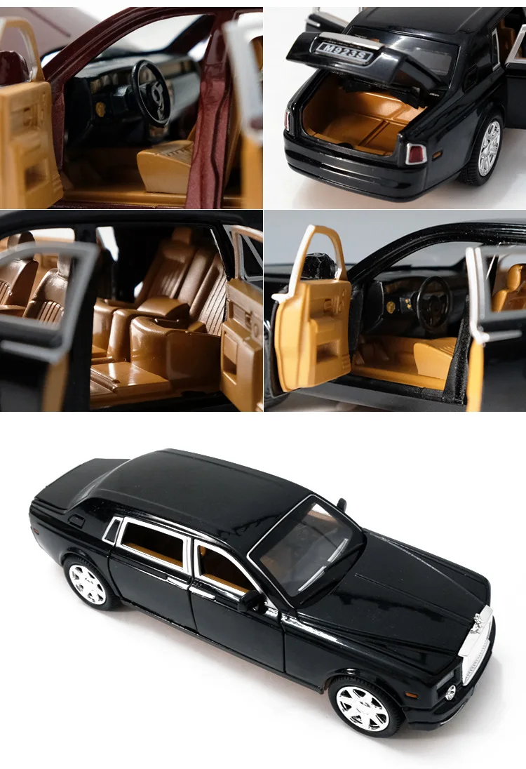 Rolls-Royce Phantom, форма для автомобиля, украшение, Акустооптическое эхо, сплав, автомобильная игрушка, украшение автомобиля, модель, подарок для мальчика, автомобиль