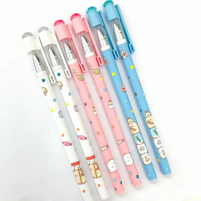 3 шт./лот мультфильм Sumikko Gurashi стираемые гелевые ручки стираемая ручка с синими