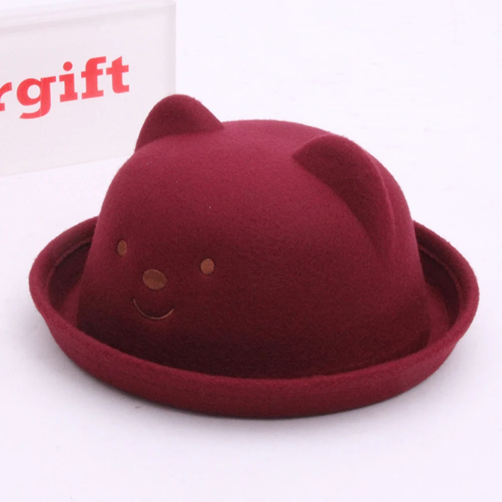 Newborn Toddler Baby Kids Girl Boy Fashion Bear Hats Visor Little Ear Cap Warm Hat Cute Babies Kid Cartoon Caps Wool Hat