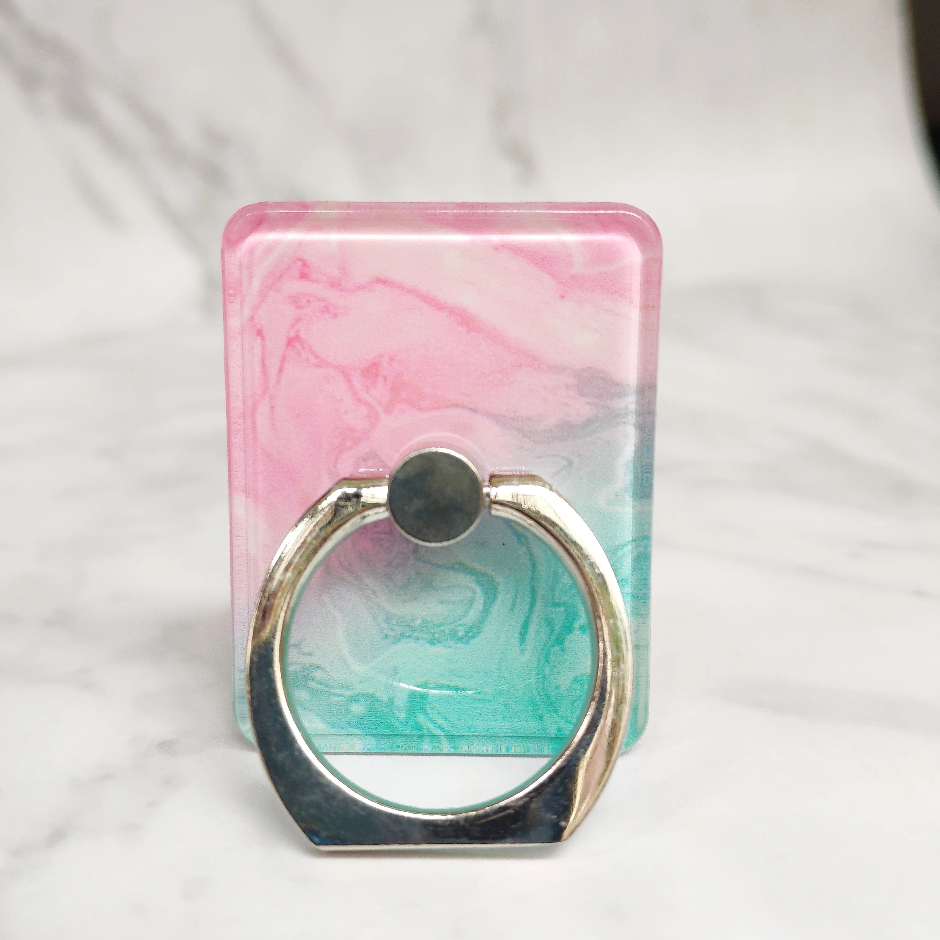 Bling Crystal Marble Finger Ring Holder 360 Поворот мобильный телефон Подставка для пальцев