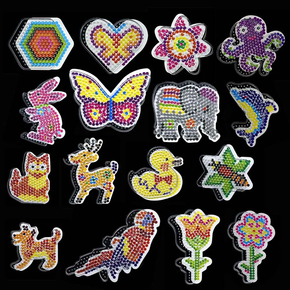 

Hama Beads Template With Color Paper 5mm Plastic Stencil Jigsaw Perler Diy Transparent Shape Puzzle Pegboard patterns