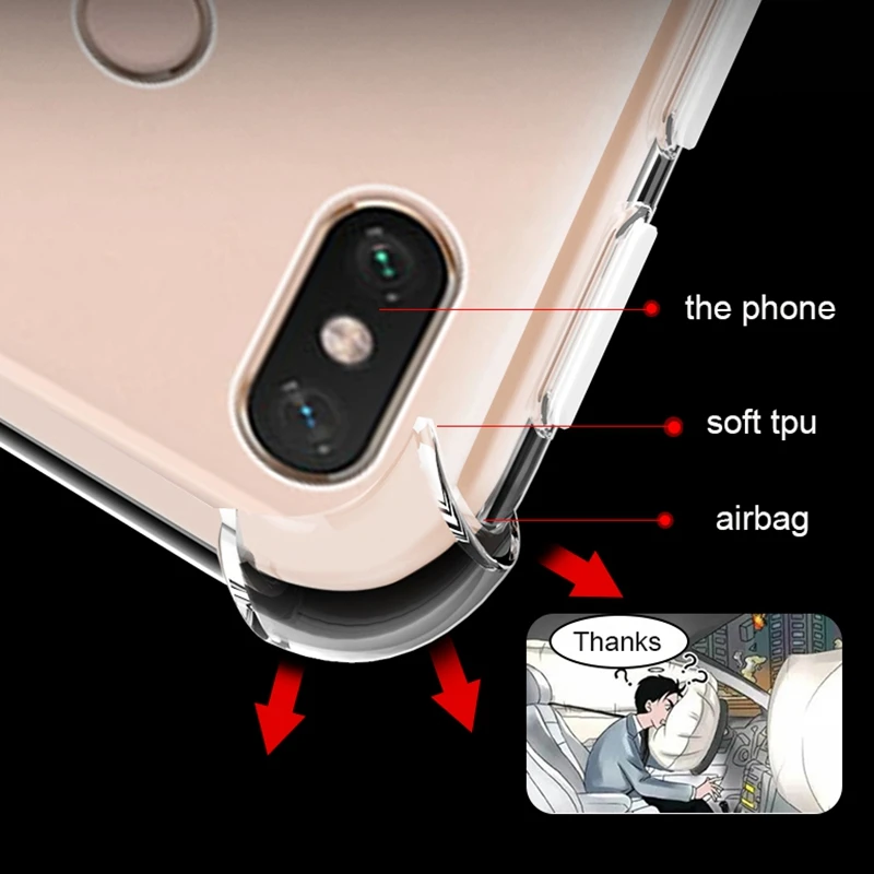 Прозрачный мягкий Pocophone F1 MiA2 Note6 Note5 MiA1 чехол для XiaoMi RedMi Note 6 Pro 5 5A 6A плюс Mi8 Mi 8 SE A1 A2