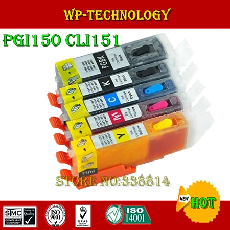 Полный картридж для заправки чернил PGI150 CLI151 костюм Canon PIXMA IP7210 MG5410 NX921 и т. д. со
