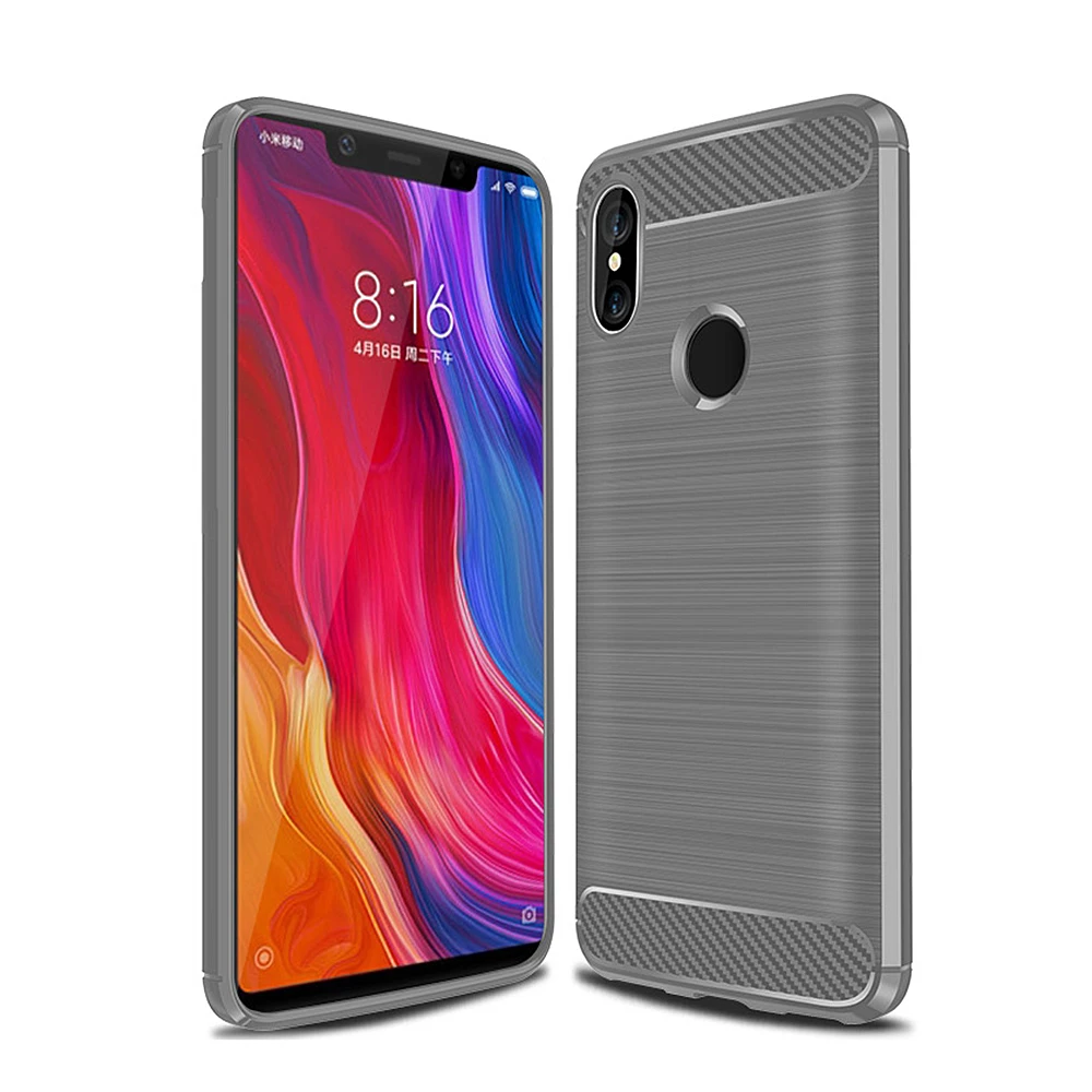 Grey Чехол для телефона для xiaomi redmi note 5, 6 pro, чехол, задняя крышка, ТПУ, силикон, для xiaomi mi 8, a2, lite, mi x, 3, max, 3, pocophone, f1, чехол s - Цвет: Grey