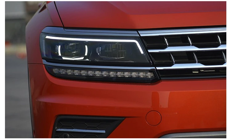 Авто часть стиль светодиодный головной фонарь для VW Tiguan светодиодный фонарь для Tiguan drl H7 hid Биксеноновые линзы Ангел глаз ближнего света