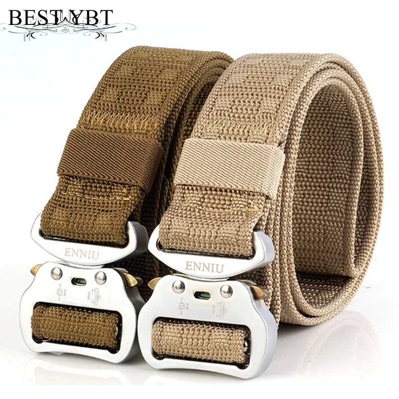 

Best YBT Unisex belt Multifunction 3.8cm Alloy Insert buckle Men belt outdoor casual solid color Men and Women cowboy belt