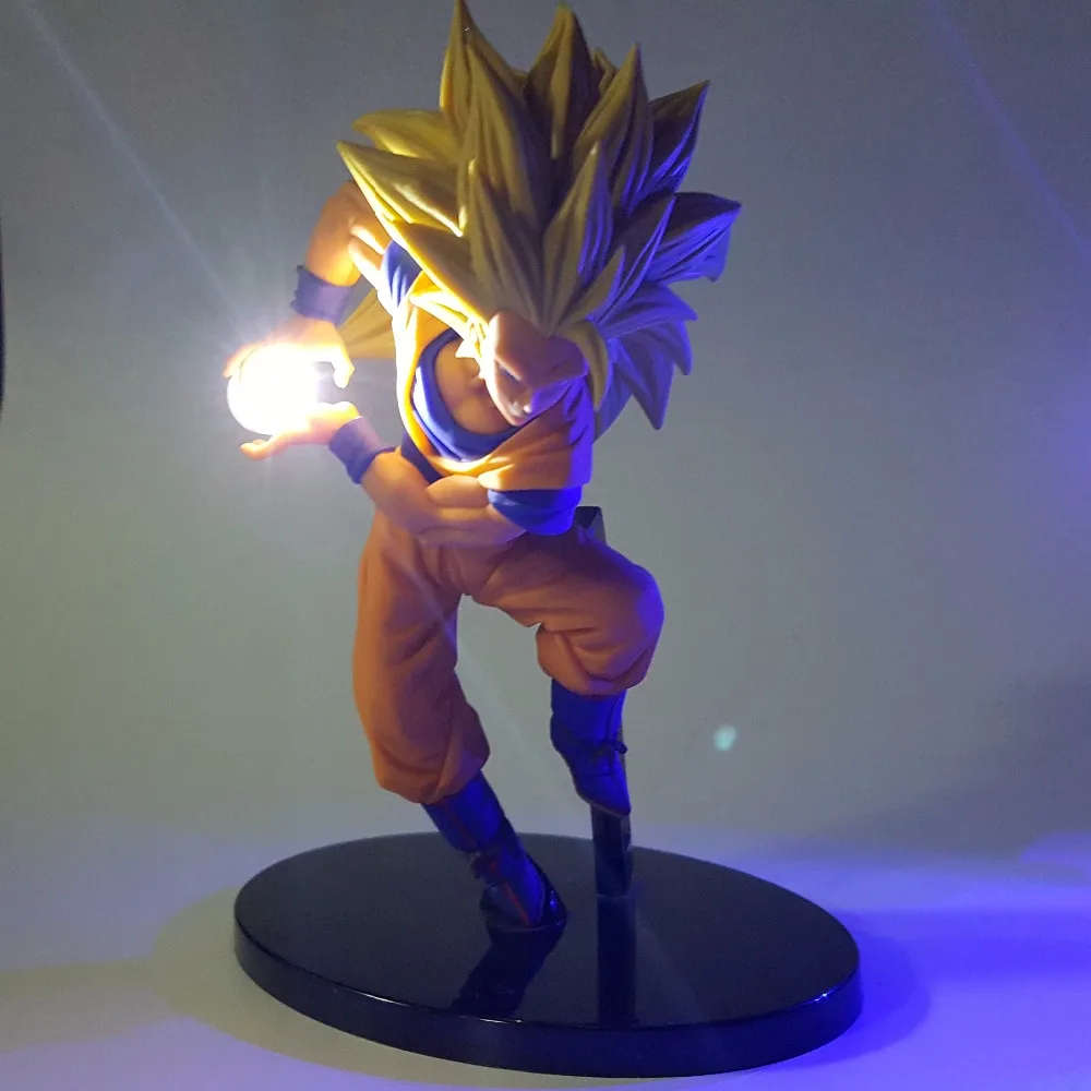 Dragon Ball Z фигурки Сон Гоку Kamehameha светодиодный светильник 150 мм аниме Dragon Ball Супер Saiyan