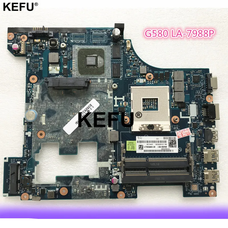 Высококачественная материнская плата для Lenovo G580 90002355 QIWG6 SLJ8E HM76 PGA989 DDR3 полностью