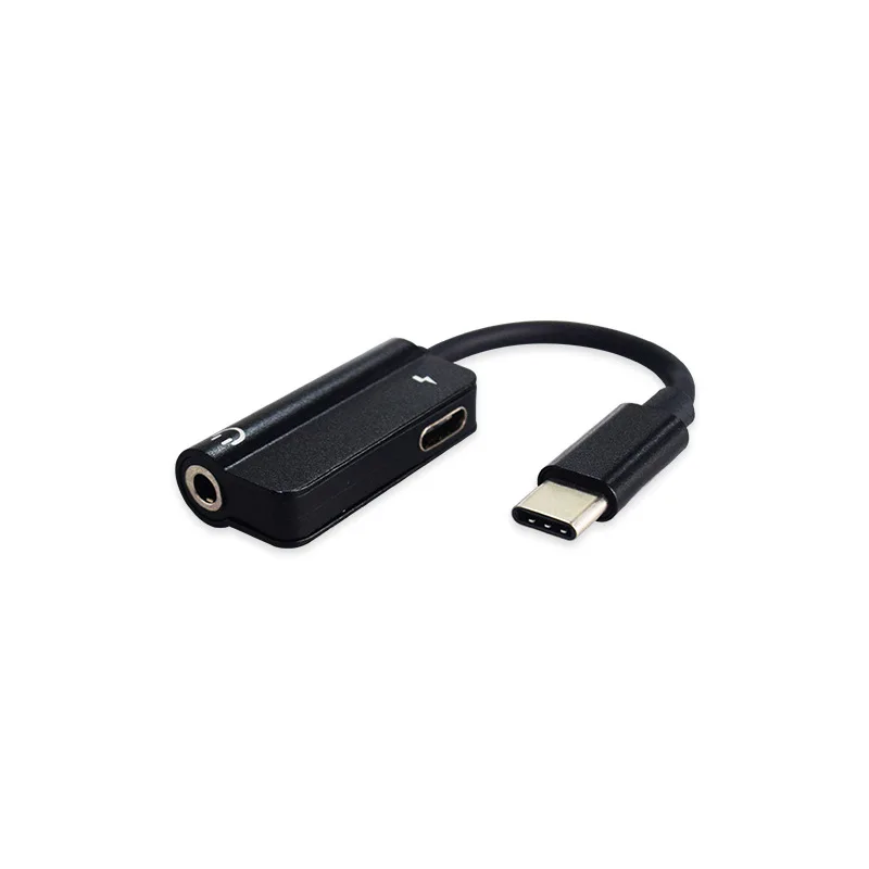 USB Type-C аудио адаптер для зарядки 2 в 1 Тип C штекер на гнездо 3 5 мм разъем наушников