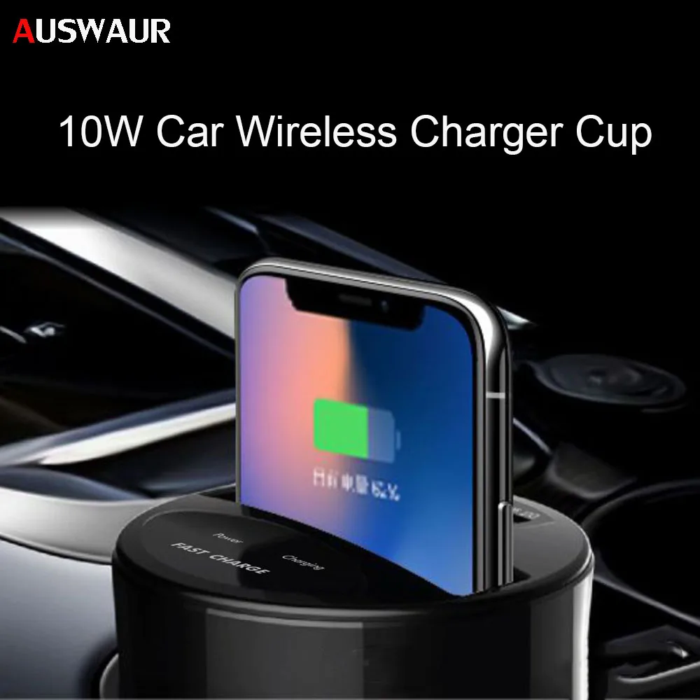10 Вт автомобильное беспроводное зарядное устройство для IPhoneXS MAX/XR/11 12 Galaxy