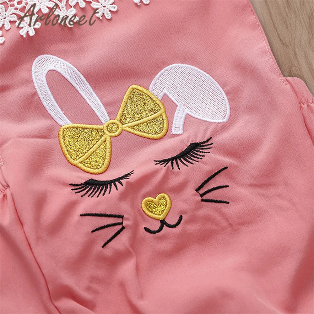 ARLONEET/Одежда для новорожденных девочек комбинезон с кроликом детей милый костюм