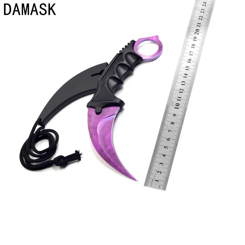 Дамаск бренд csgo Counter Strike Karambit ножи Professional Тактический Кемпинг борьба для поездки