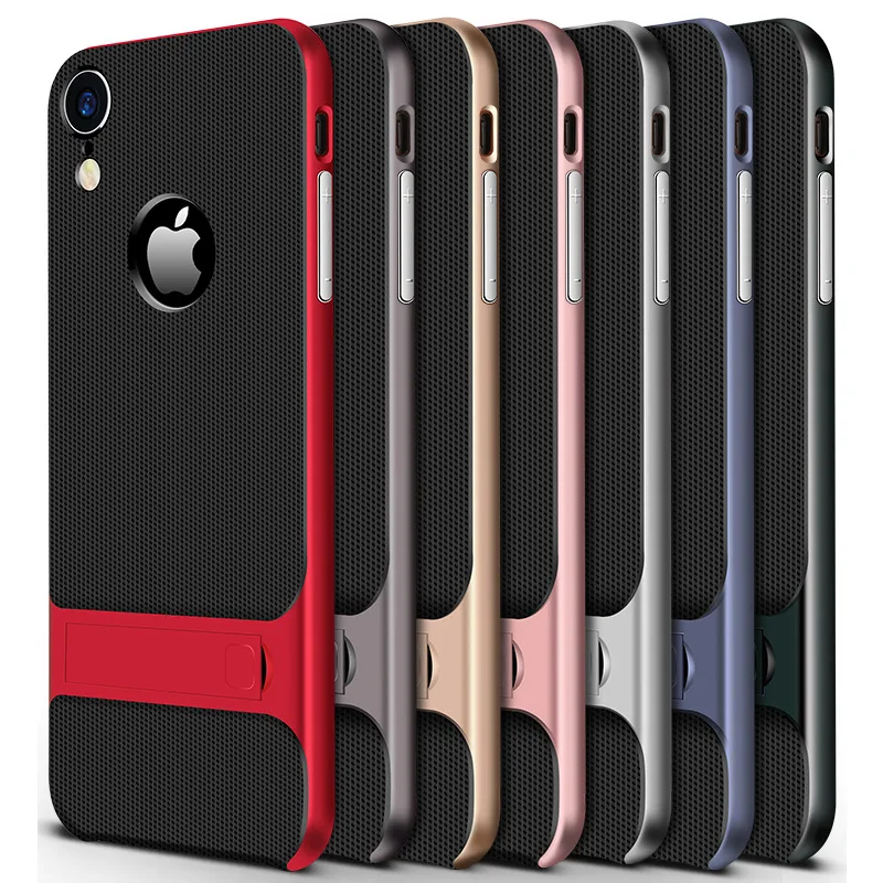 Для Apple iphone 7 8 plus 2-в-1 Стенд поддержки чехол для XR XS Макс Популярные X case понятны |