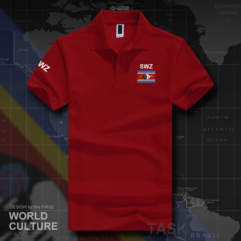 

Kingdom of eSwatini SWZ polo shirts men short sleeve white brands printed for country 2018 cotton nation team flag new fashion