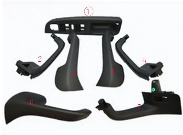 7 шт./комплект внутренний подлокотник для дверной ручки V W Golf 5 GT I MK5 Jet Ta