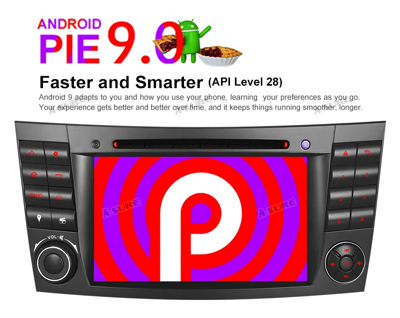 A-Sure 2 Din 7 ''Android 9,0 Авто радио gps dvd-плеер навигация для Mercedes Benz E-Class CLS класс G-Class W211 RDS 32G rom