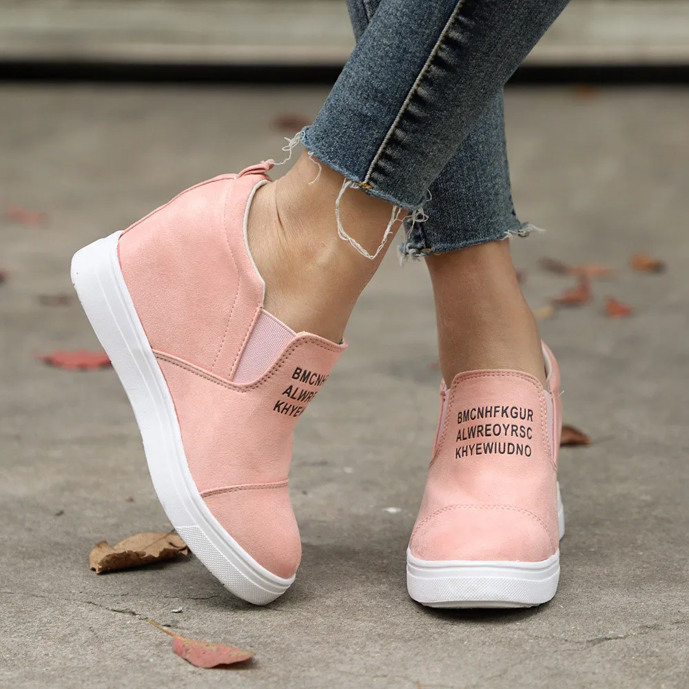 Women's Ladies Fashion Ankle Letter Increasing Wedges Martin Shoes Short Boots winter boots women warm snow#g8