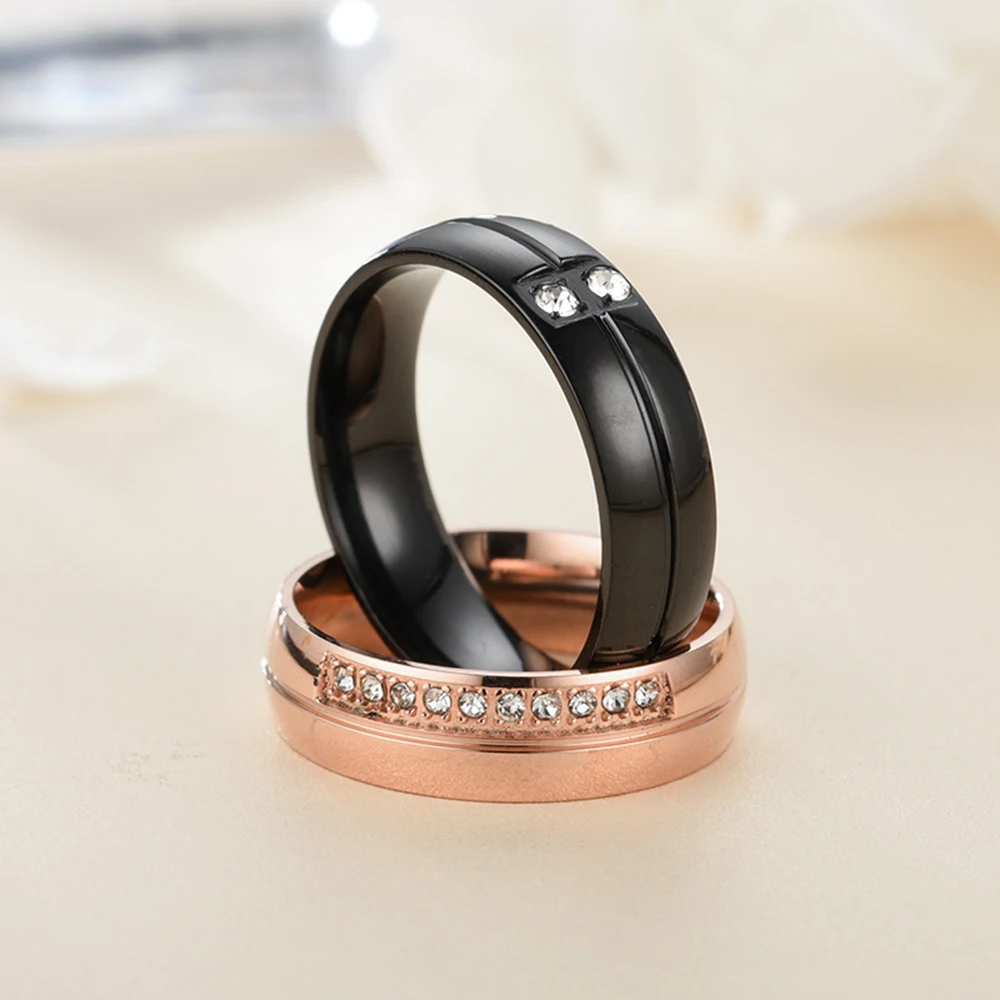 Персонализированные Романтические свадебные кольца для возлюбленной из