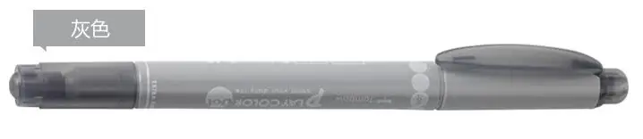 Tombow WS-PD двухконцевая водная цветная маркерная ручка Круглый кончик играть цвет 12 цветов точка Япония - Цвет: Grey