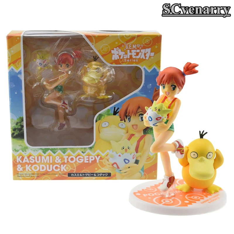 Anime Misty Kasumi &amp Togepy Togepi Koduck Psyduck PVC Figure Collectible Model Toy 10.5cm | Игрушки и хобби