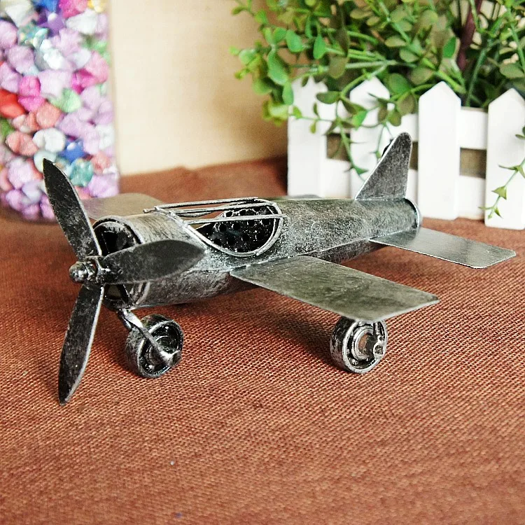 World War II Special offer Retro style Crafts ornaments Iron metal airplane model Gift desk decoration vintage home decor