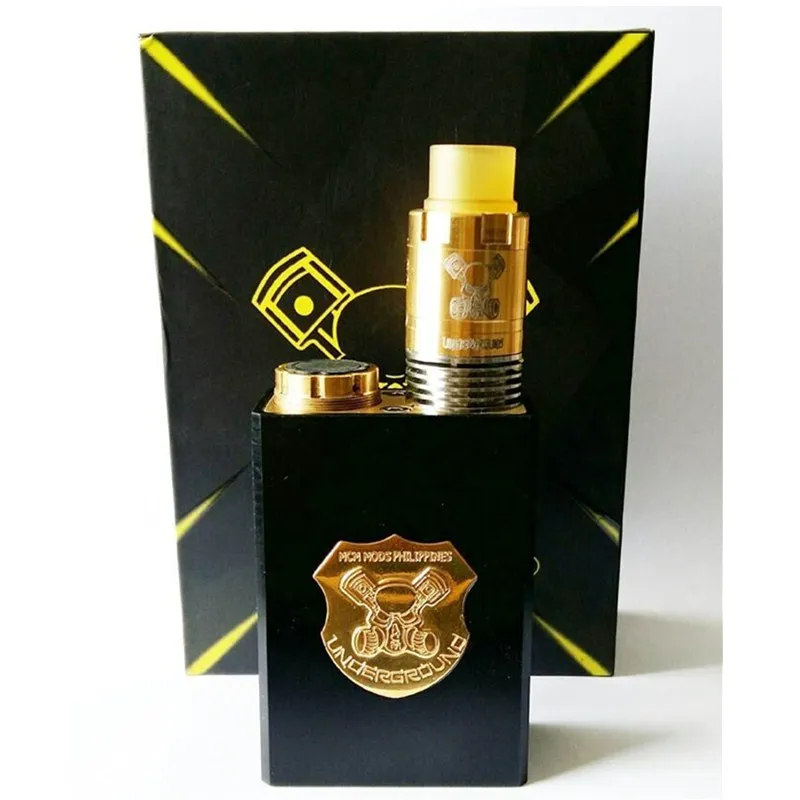 

Vaporizer Underground Box Mod Kit Mech Mod Gold Black Colors Fit 18650 Battery 510 Thread Fit 510 RDA Atomizer Mechanical Mod