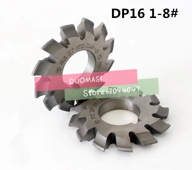 DP16 модуль PA14.5 градусов 1-8 #8 шт/let HSS Шестерня резака шестерни фреза Бесплатная