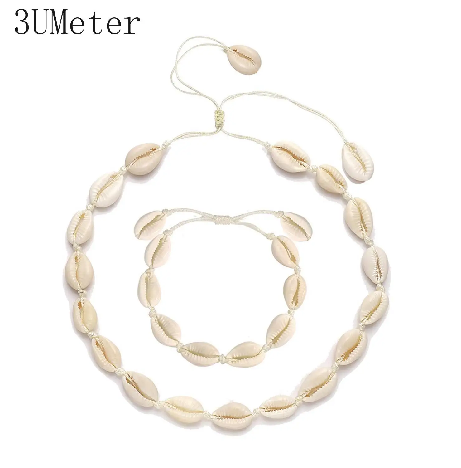 3UMeter 2019 новая раковина Каури колье ожерелье для женщин Seashell Strand браслеты Летние