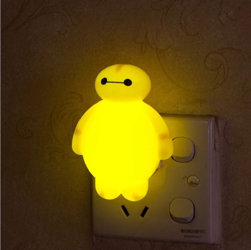 Новейший Топ светодиодный ночник лампа креативный мультяшный Baymax домашний декор