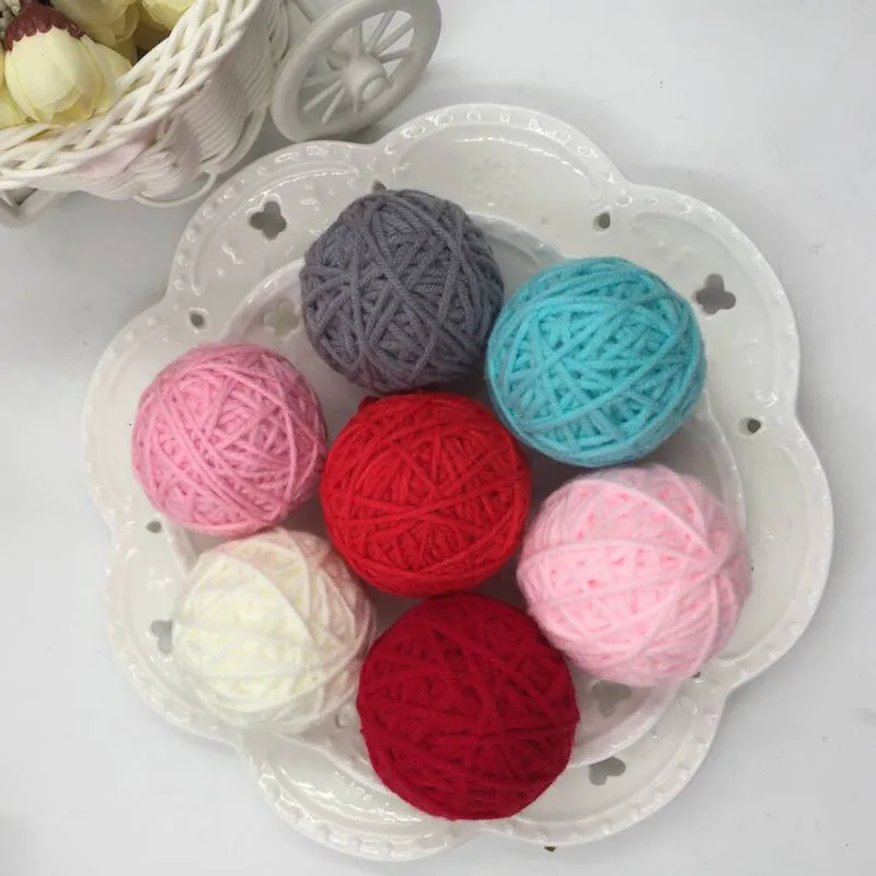 Войлочные шарики шарик из шерстяного войлока 5 см разноцветные флоковые