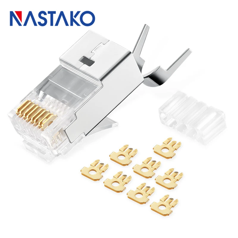 Cat6a RJ45 разъем Cat6 Модульные вилки экранированные FTP разъемы Cat 6a сетевой Ethernet