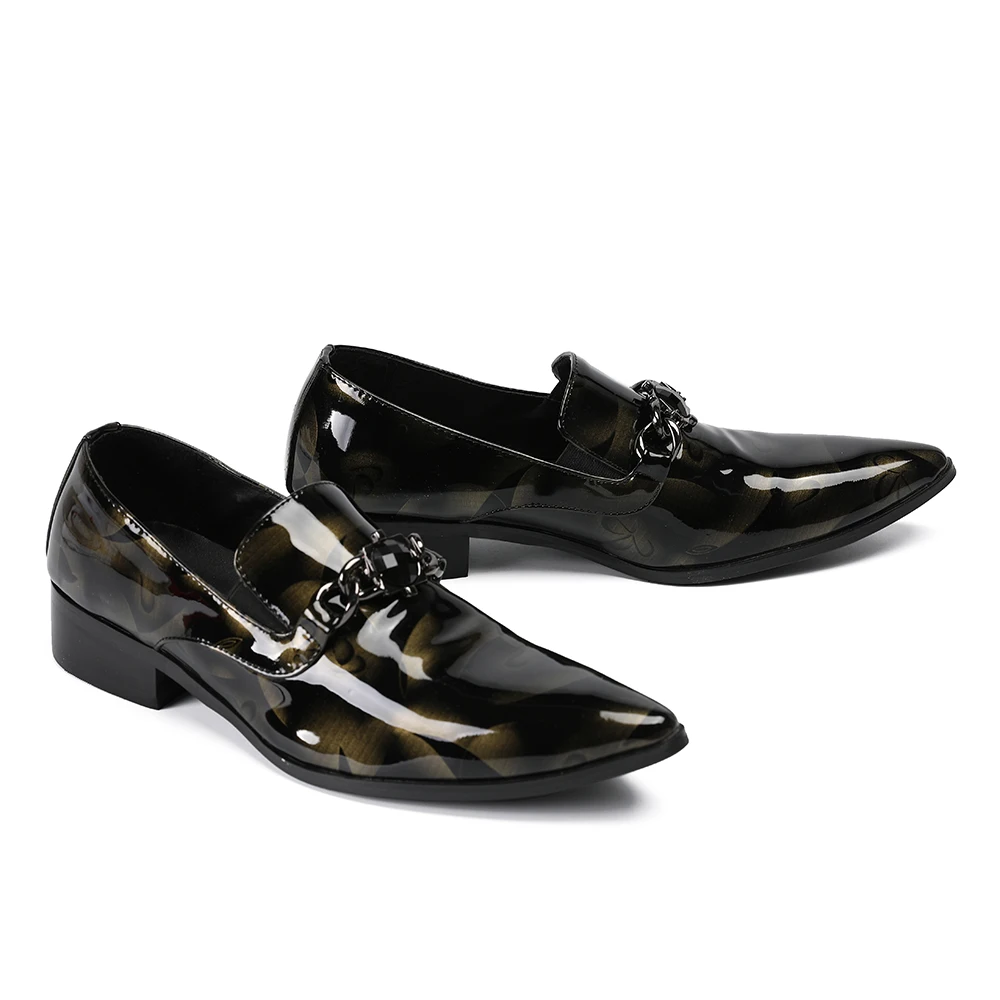 Мужские туфли на плоской подошве с принтом | Обувь