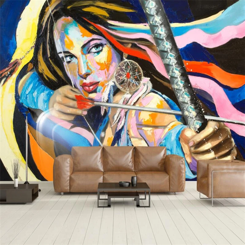 

beibehang European classical oil painting beauty bows and arrows background personality custom large mural wallpaper
