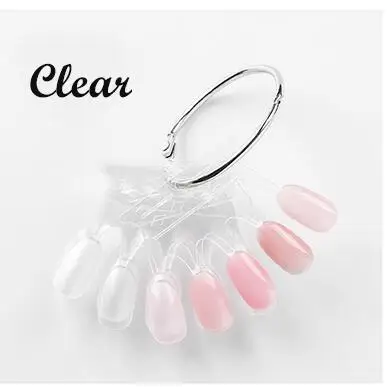 clear Накладные ногти, 5X10 шт., 1 набор, накладные ногти, корона, прозрачные накладные ногти, инструменты для практики, накладные ногти, маникюрный салон, J4 - Цвет: clear