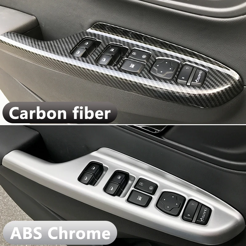 Car Interior Door Armrest Panel Window Switch Lift Buttons Cover Trim Sticker For Hyundai Kona Encino 2017 2018 Accessories | Автомобили и