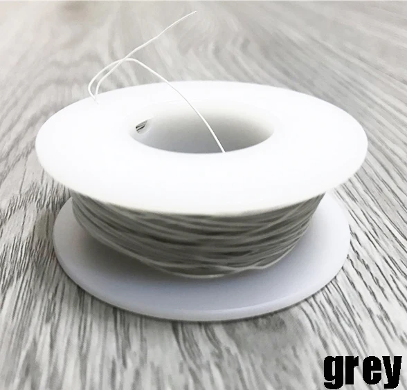 grey UL10064 одиночный провод AWG 34AWG 50 метров FEP электронный провод высокая термостойкость провод кабель Мягкий Наушник сигнальный провод - Цвет: grey