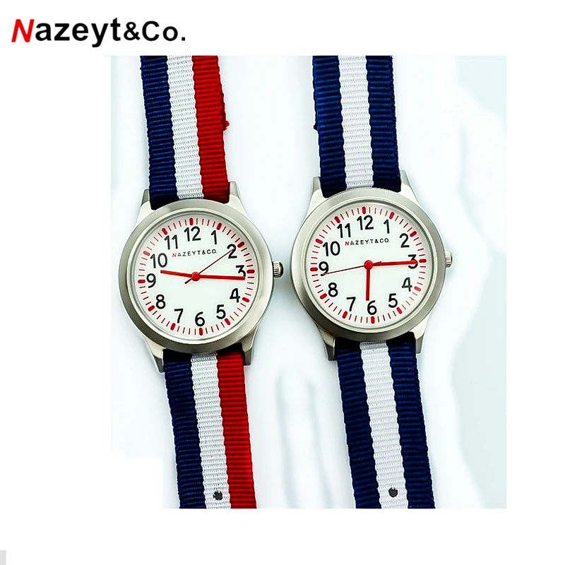 

Nazeyt new fashion kids red hands dial cool army sports watch middle student gift clock canvas strap Reloj deportivo de cuarzo.