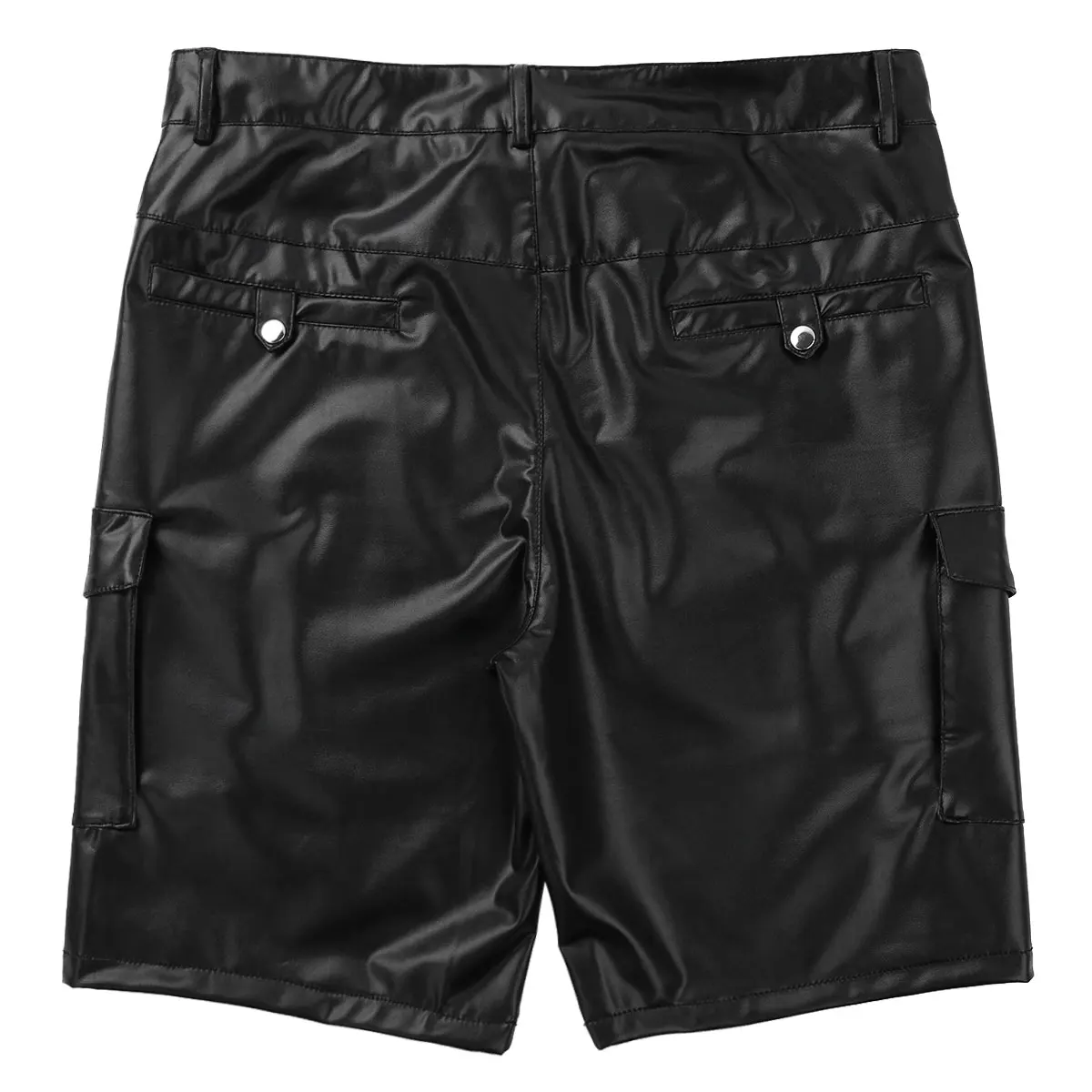 Шорты карго TiaoBug мужские из искусственной кожи стильные пикантные штаны с