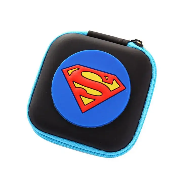 3 1 шт. милый мини супергерой Человек-паук Капитан Америка летучая мышь Ститч Мелодия квадратный Кошелек для монет наушники сумки канцелярская карточка держатели - Цвет: 3
