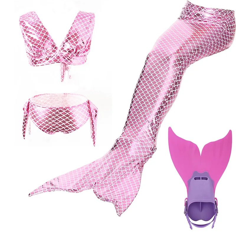 Купальные дети бикини Русалка Моноласты хвосты для купания плавник девушки