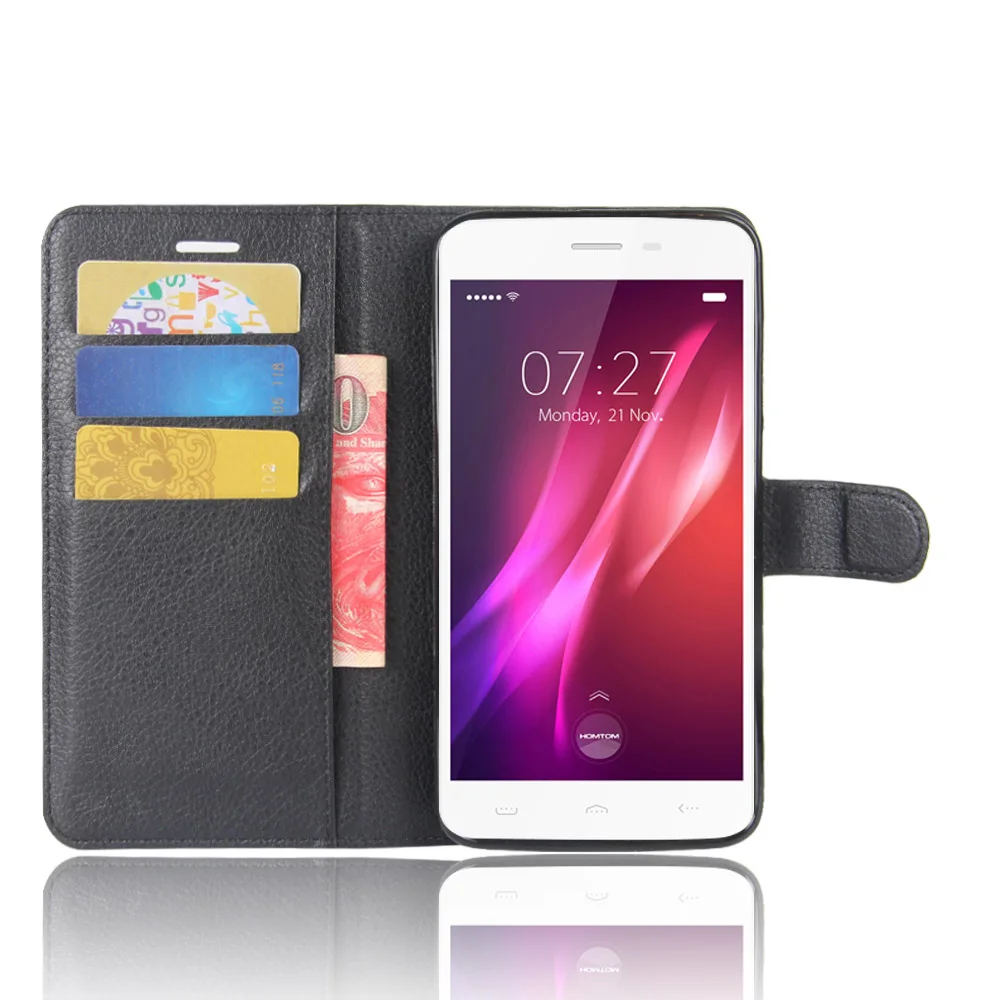 HUDOSSEN For Doogee HomTom HT27 Case 2017 New Fashion Luxury Flip PU Leather Silicon Phone Cases Accessories | Мобильные телефоны и