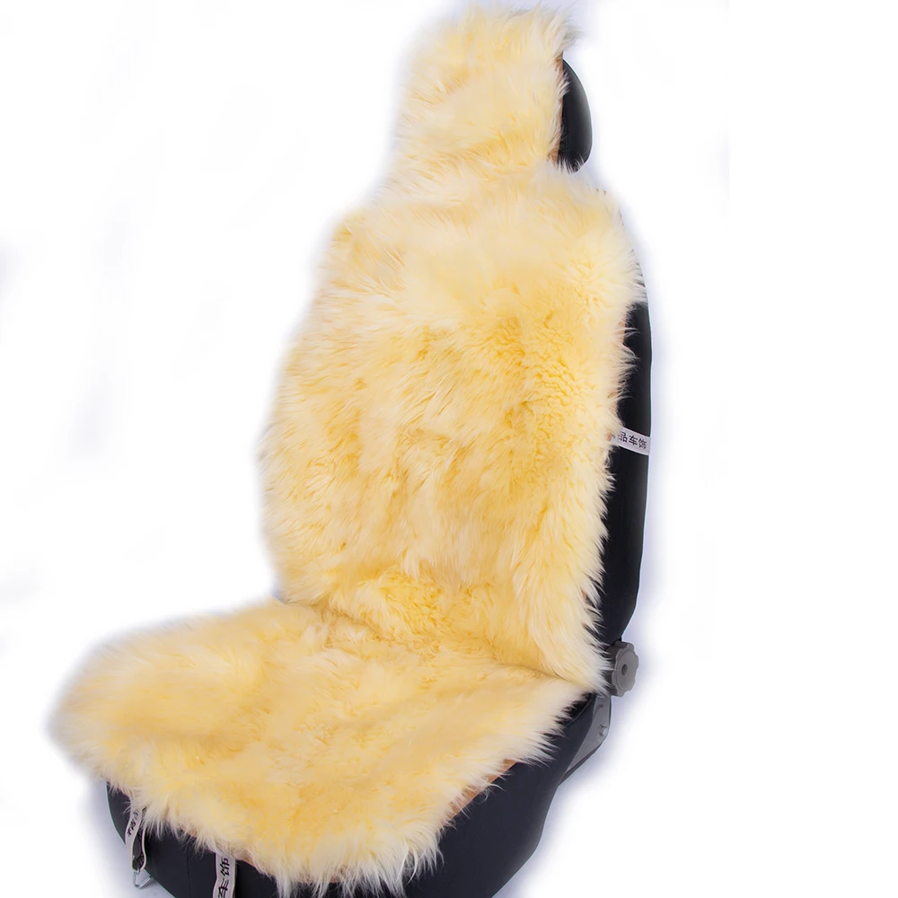 

COVERS Natural Fur seat covers, Universal Size Long Hair Sheepskin Car Seat Cover, Winter Warm Sheepskin Car Cushion SWSC03