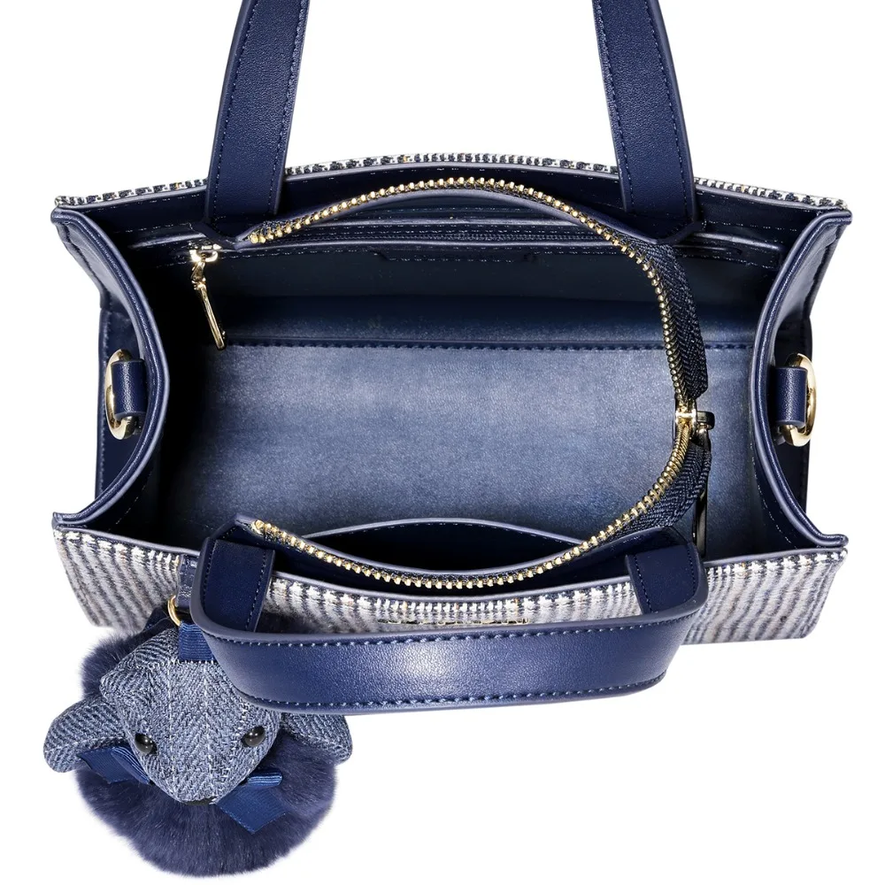 NUCELLE/брендовый женские из искусственной кожи сумки Дамская мода плед Tote кошелек